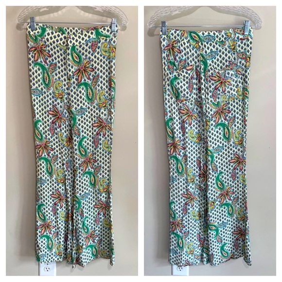 Zara Pants - Zara Paisley Printed Diamond Bell Bottoms Pants Flares